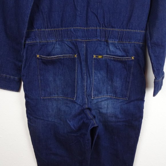 Lee Dark Blue Denim Jumpsuit - Picture 8 of 13